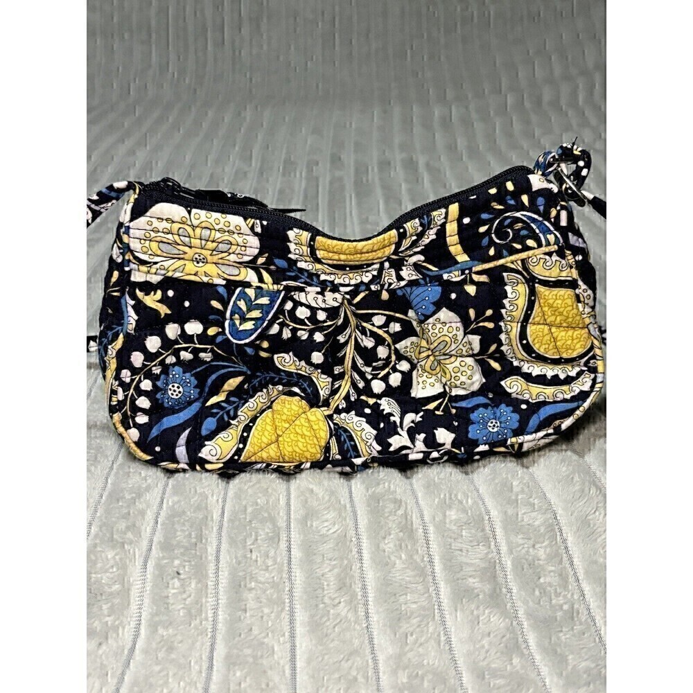 Vera Bradley Ellie Blue Shoulder Bag Purse 9.5" x 5.5" crossbody zip slouch
